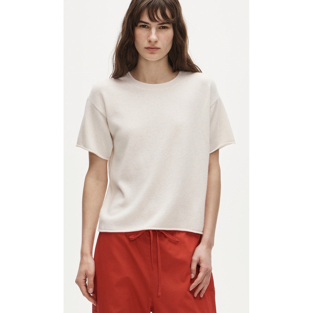 J CREW XS Cashmere relaxed T-shirt CR215 $128
